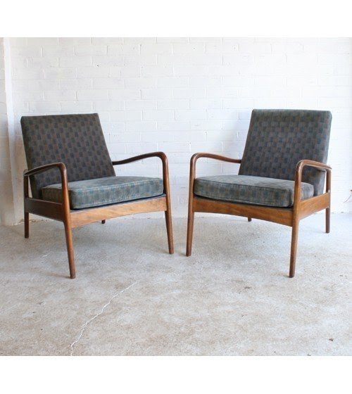 Pair of mid century modern armchairs
