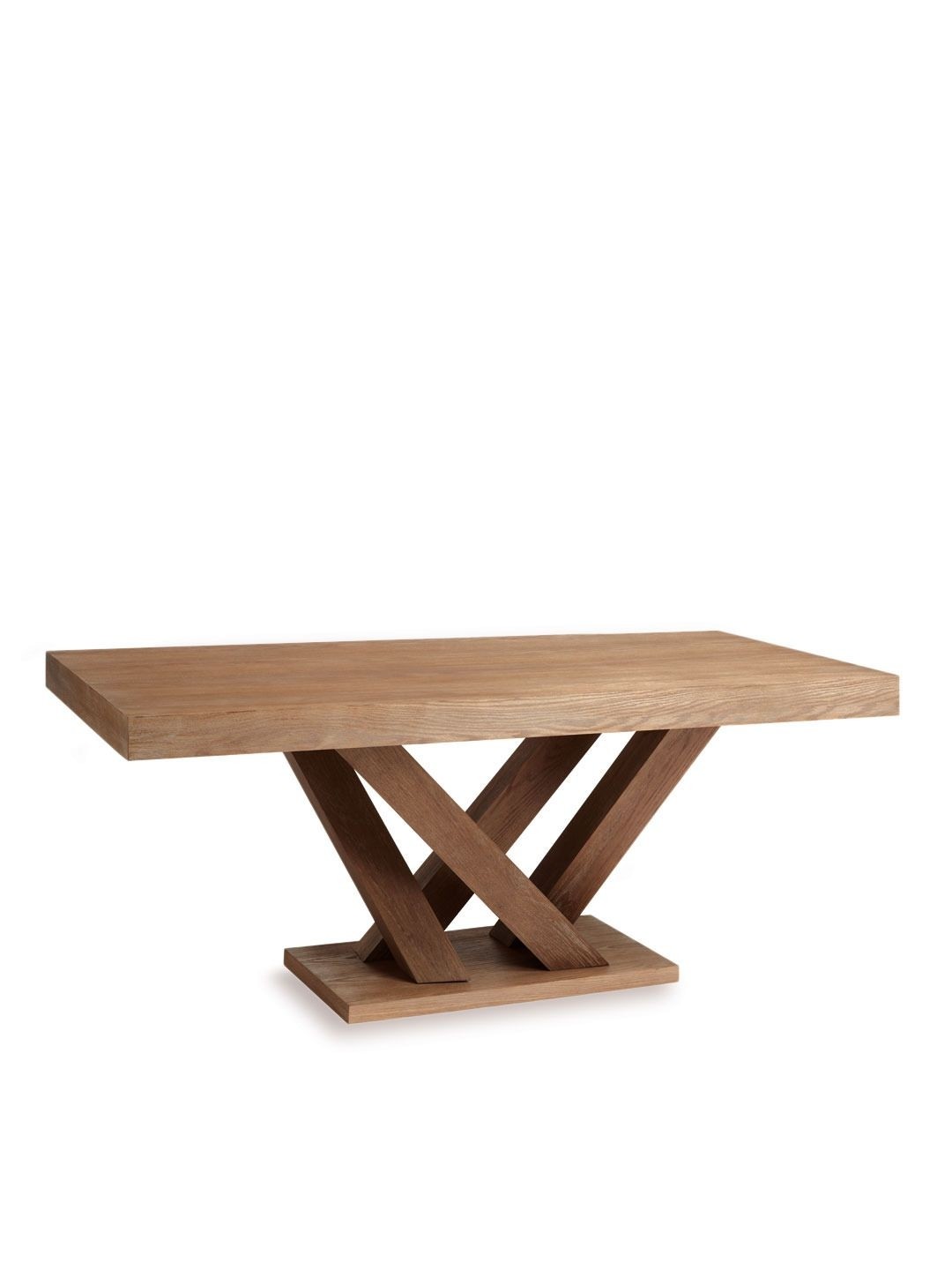 Rectangle dining table with pedestal base