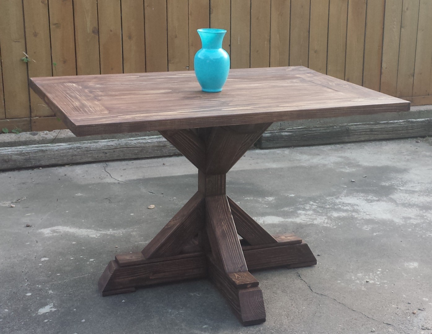 Rectangle pedestal table