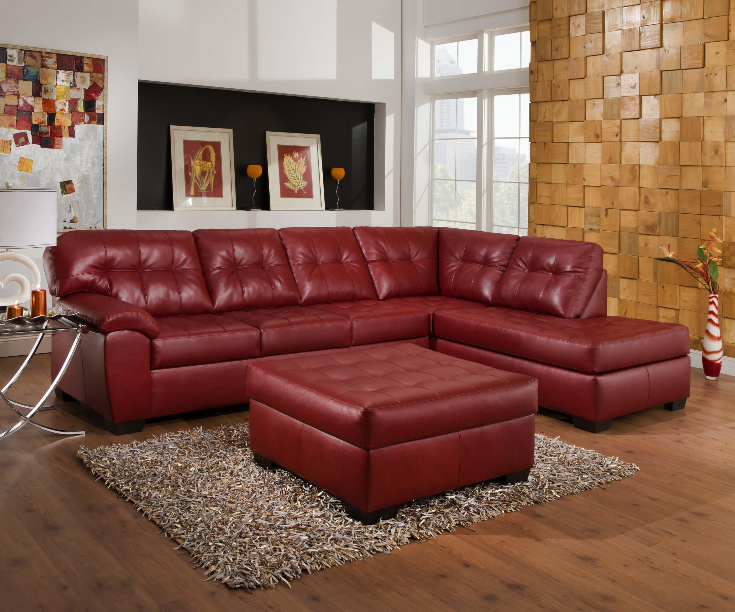 Simmons upholstery 9569 soho cardinal red sectional high point furniture
