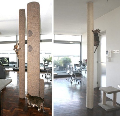 floor to ceiling scratching posts for cats