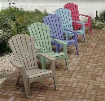Turquoise plastic adirondack chairs