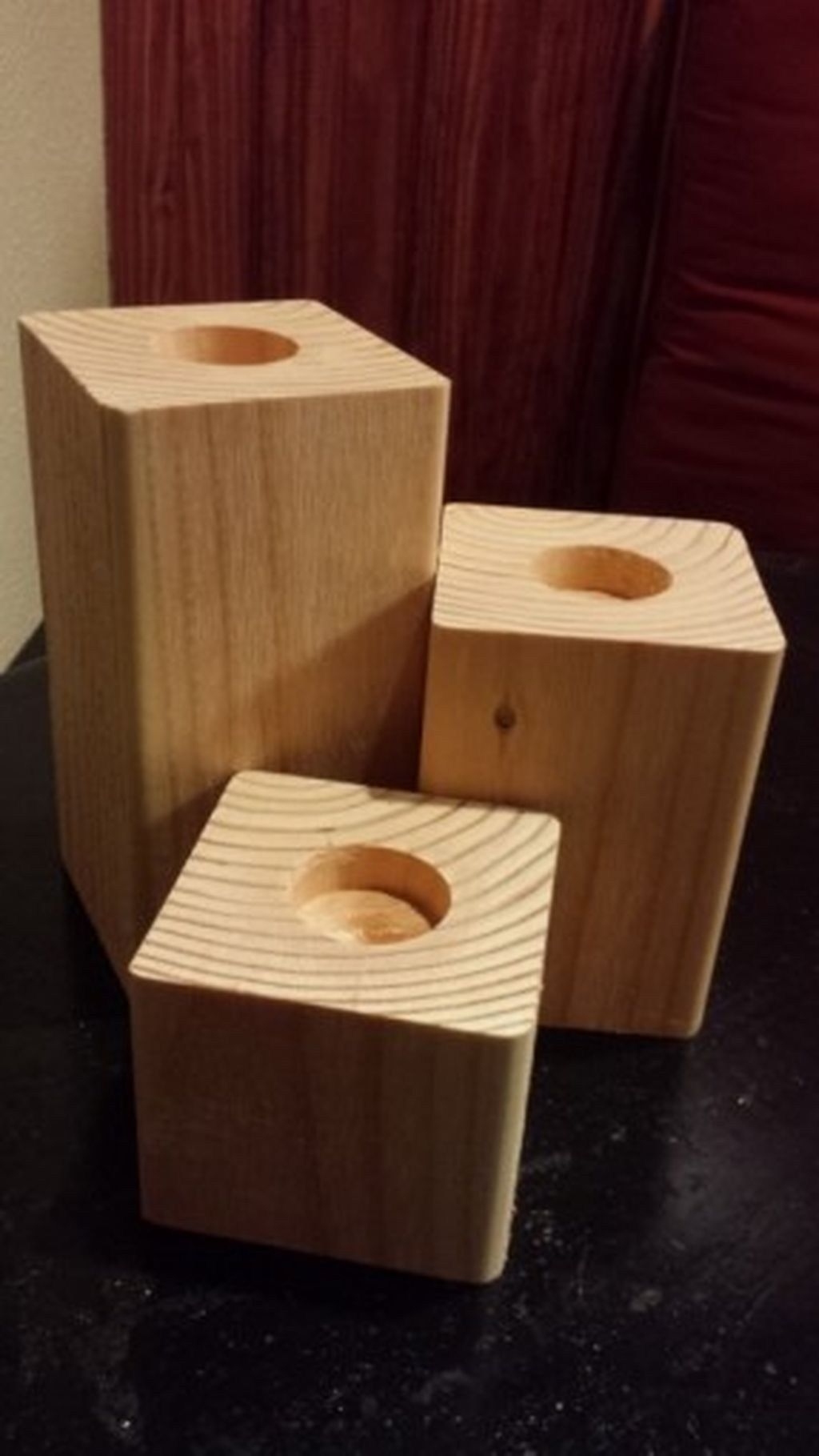 Unfinished tea light candle holders