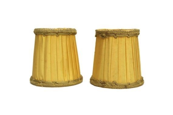 Vintage French Lampshades Clip On