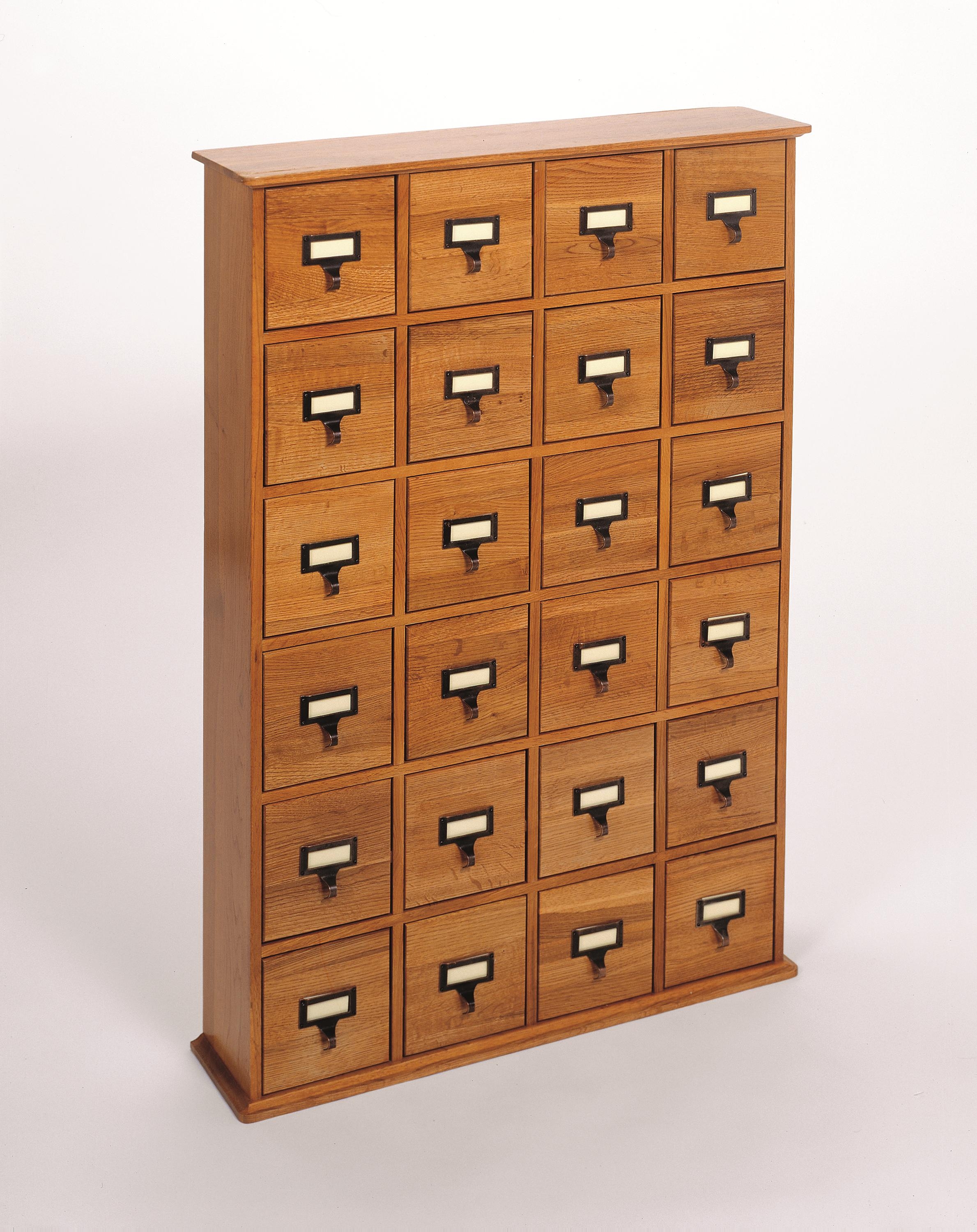 Vintage library card file cabinet