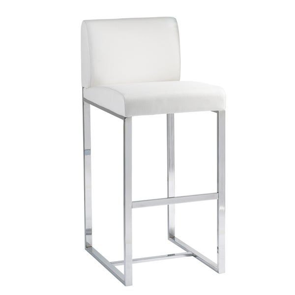 White leather bar stools 2