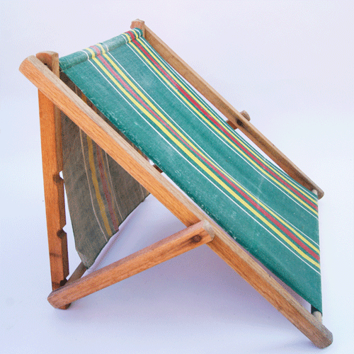 wood and canvas beach chairs