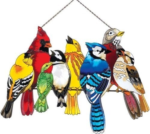 Stained Glass Birds on a Wire - Foter