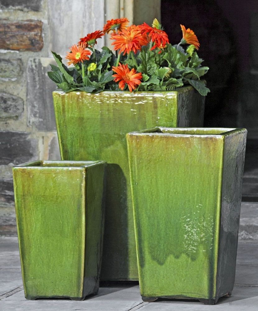 For natural green ceramic planter design pretty flowers stone wall