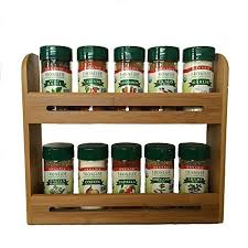 Frontier Gourmet Organic Spices with Two Tier Bamboo Spice Rack