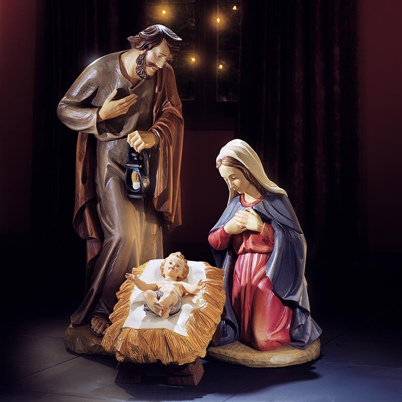 Joseph Mary and Baby Jesus 3 Piece Nativity Set 40" Statues for Christmas Display