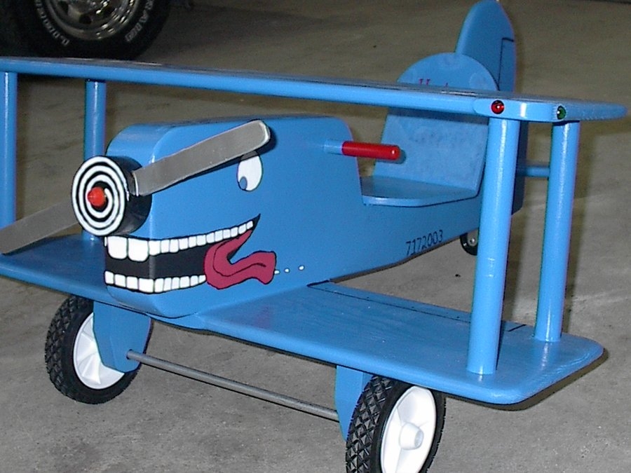 Wooden ride on clearance airplane