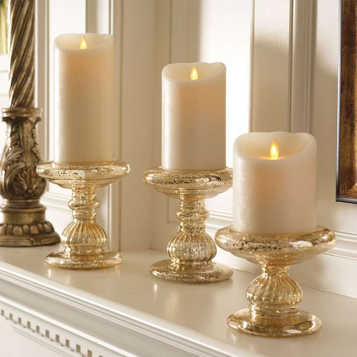 Set of three clearance candle holders