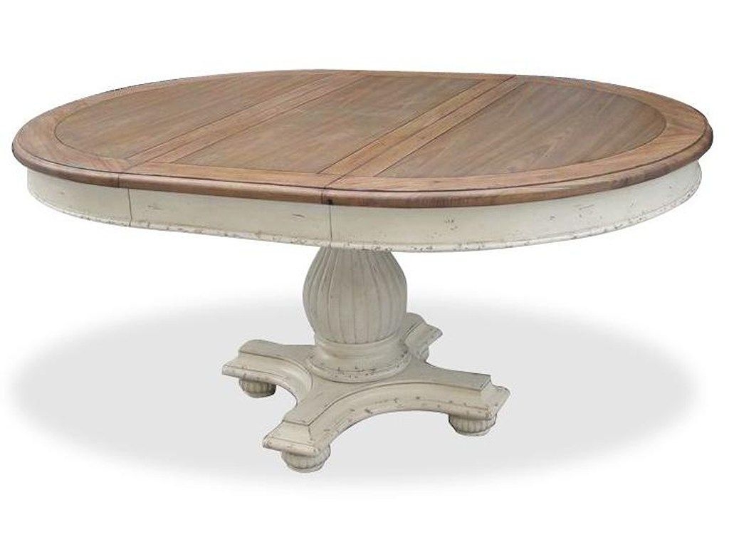 Tables coventry two tone round pedestal dining table with 18