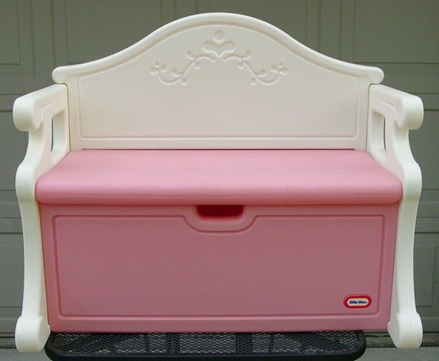 little tikes pink and white toy box