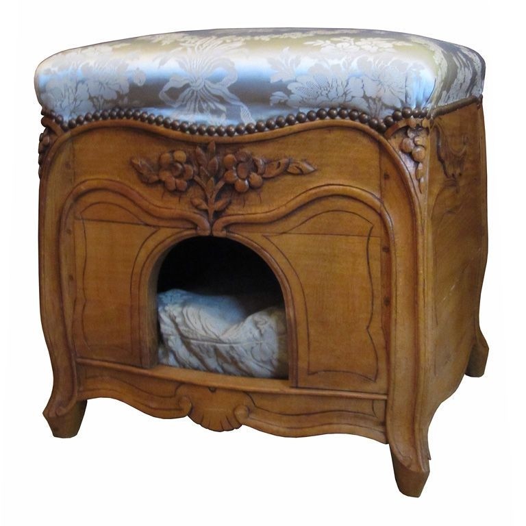 19thc french dog bed ottoman