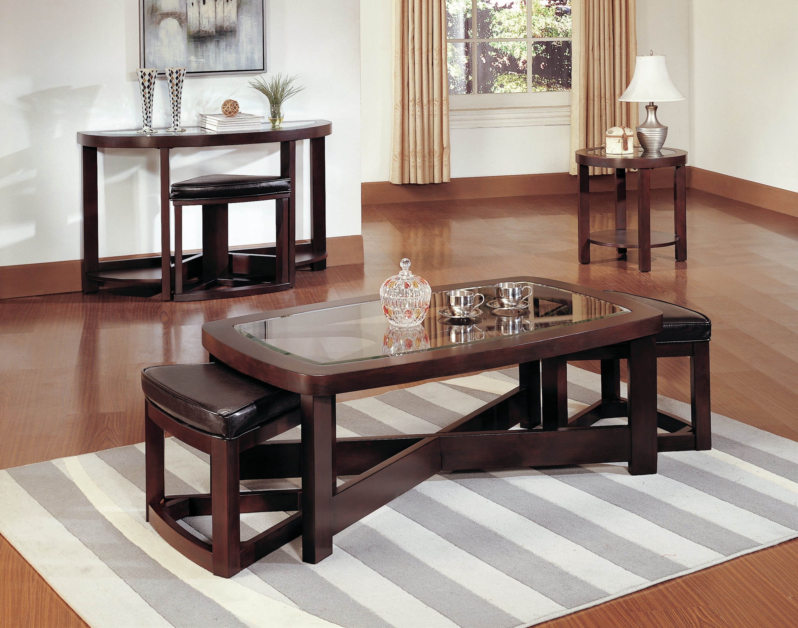 3219 series rectangular cocktail table set with two ottomans review