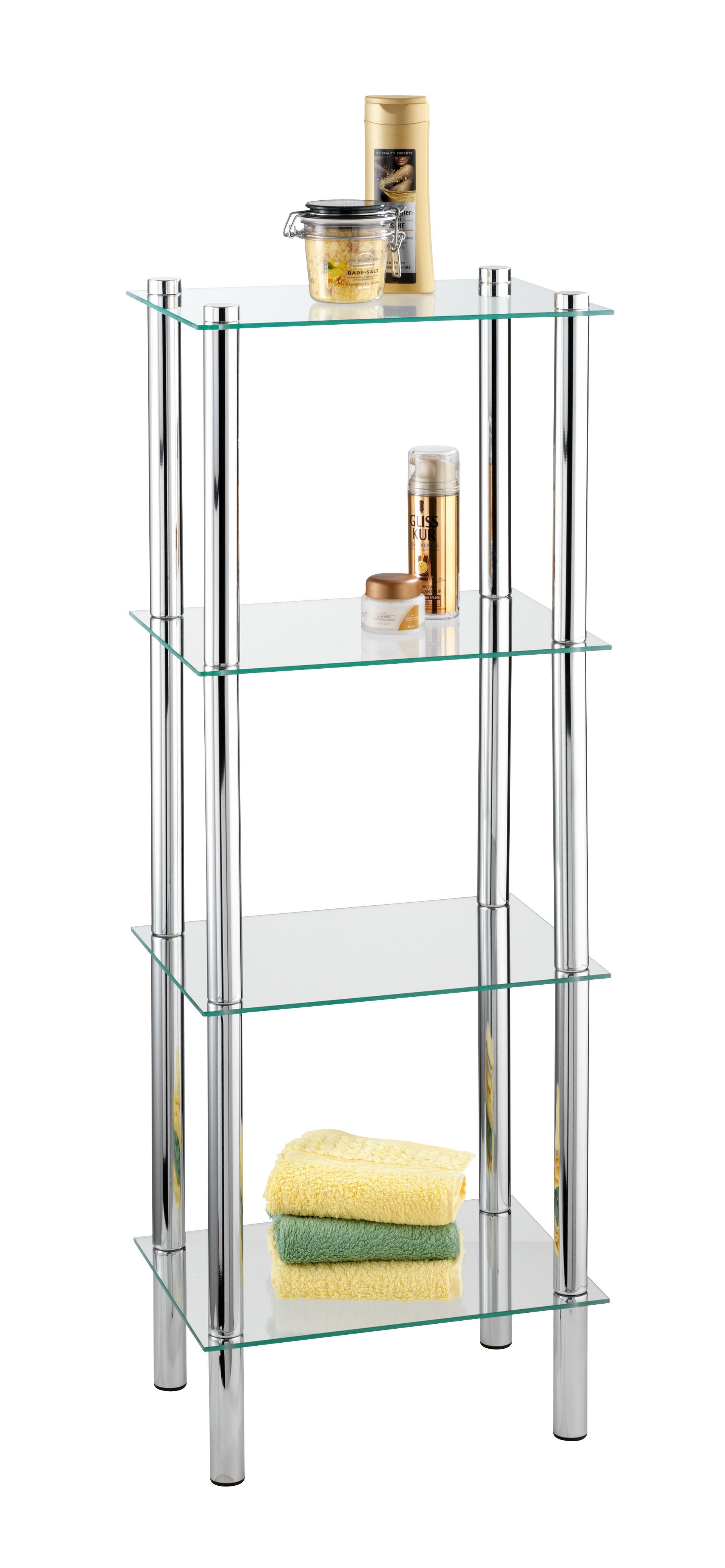 And glass shelf unit modern style chrome shelf unit with