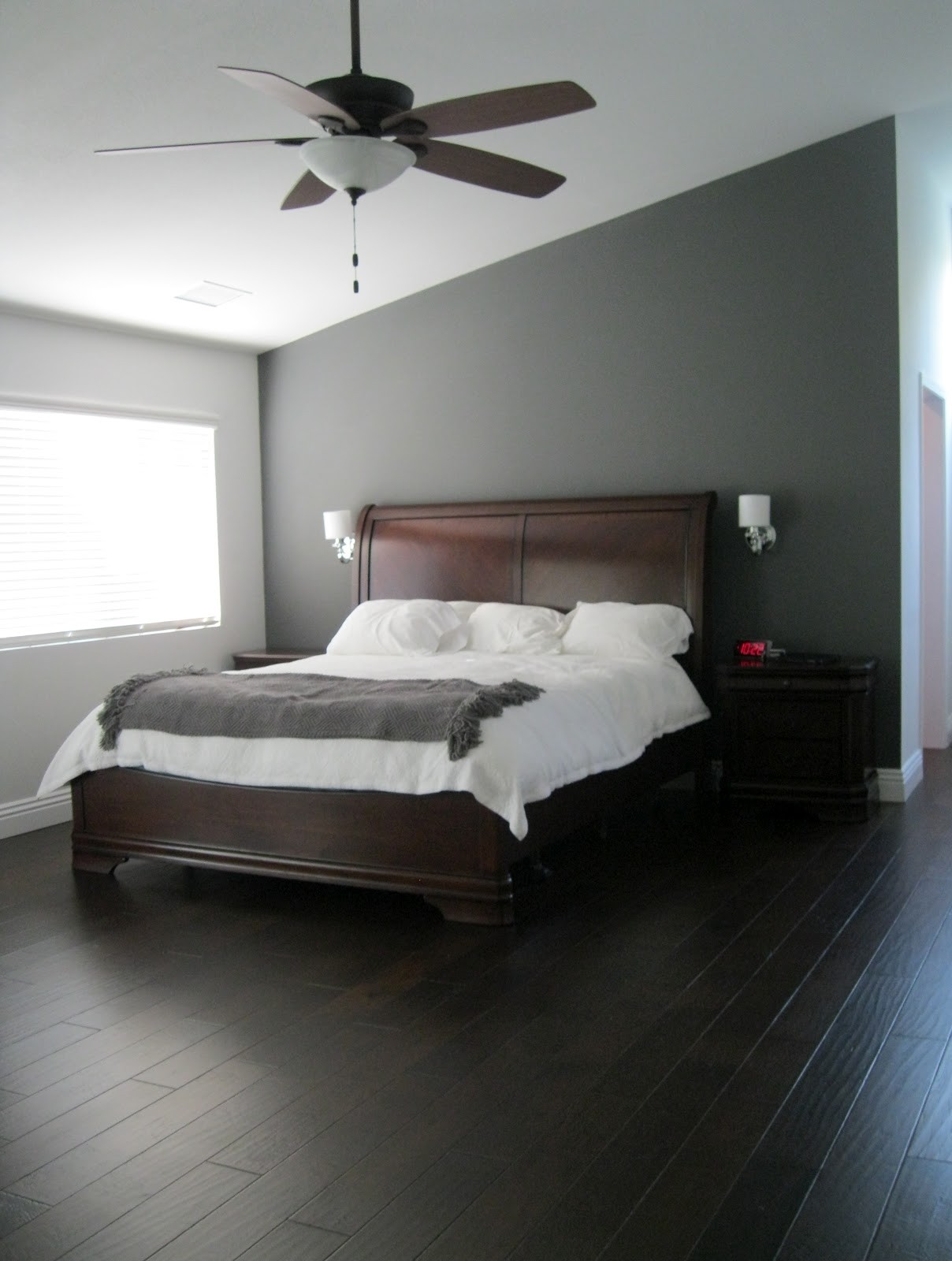 Bedroom gray bedroom paint color decorating ideas feat master bed