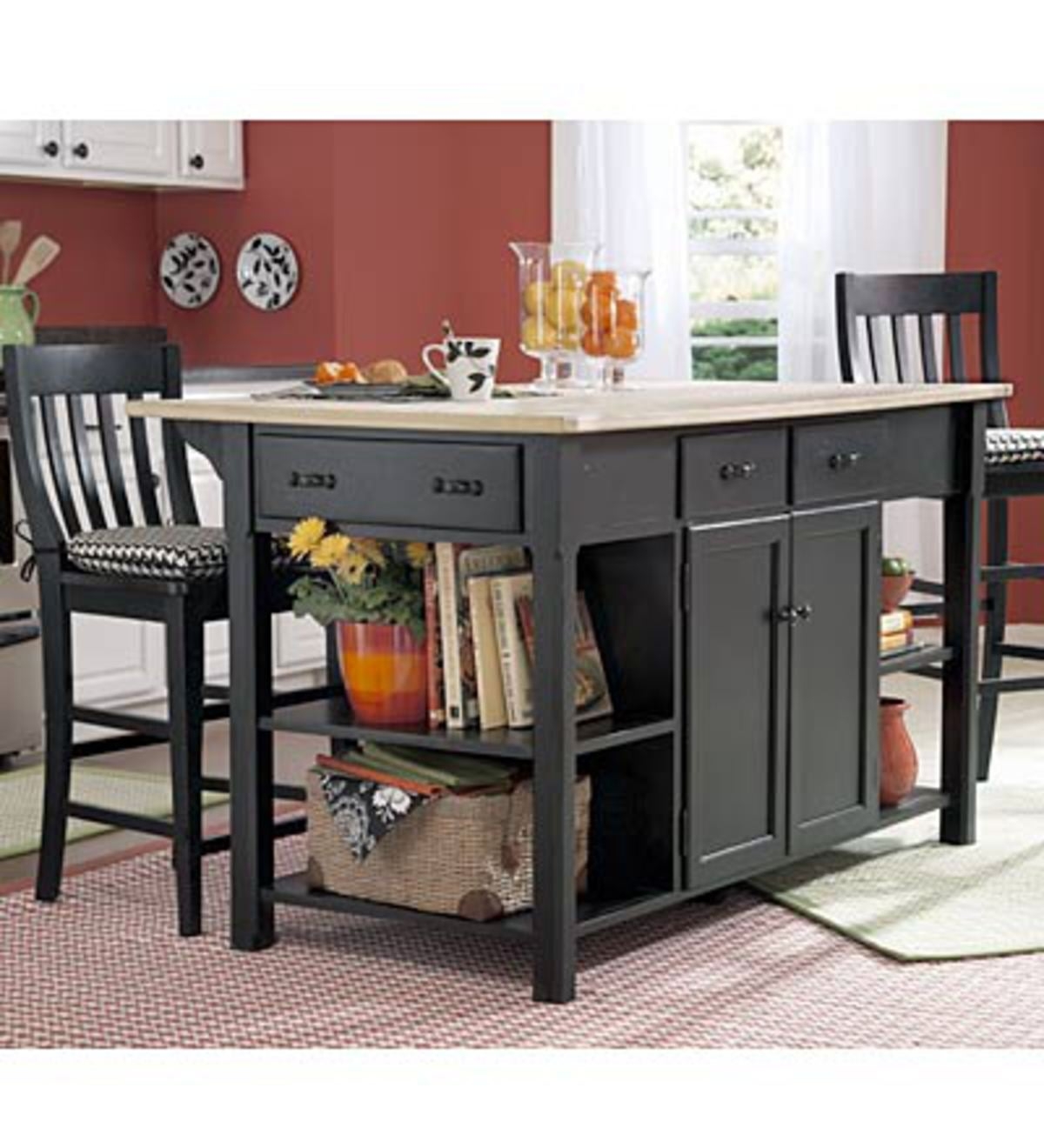 Bistro table with storage