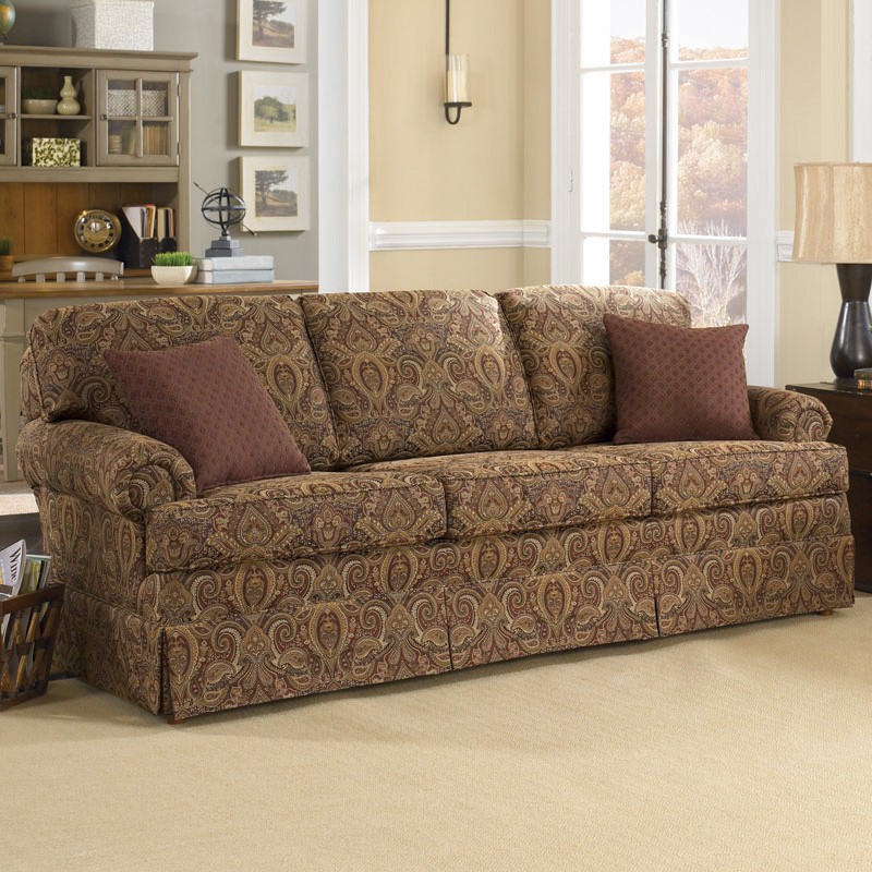 Charles Schneider Altus Brick Fabric Sofa With Accent Pillows Traditional Sofas