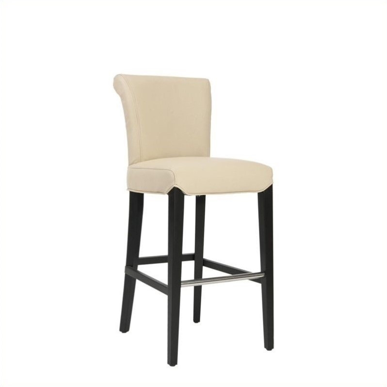 Cream leather bar stool contemporary bar stools and counter stools