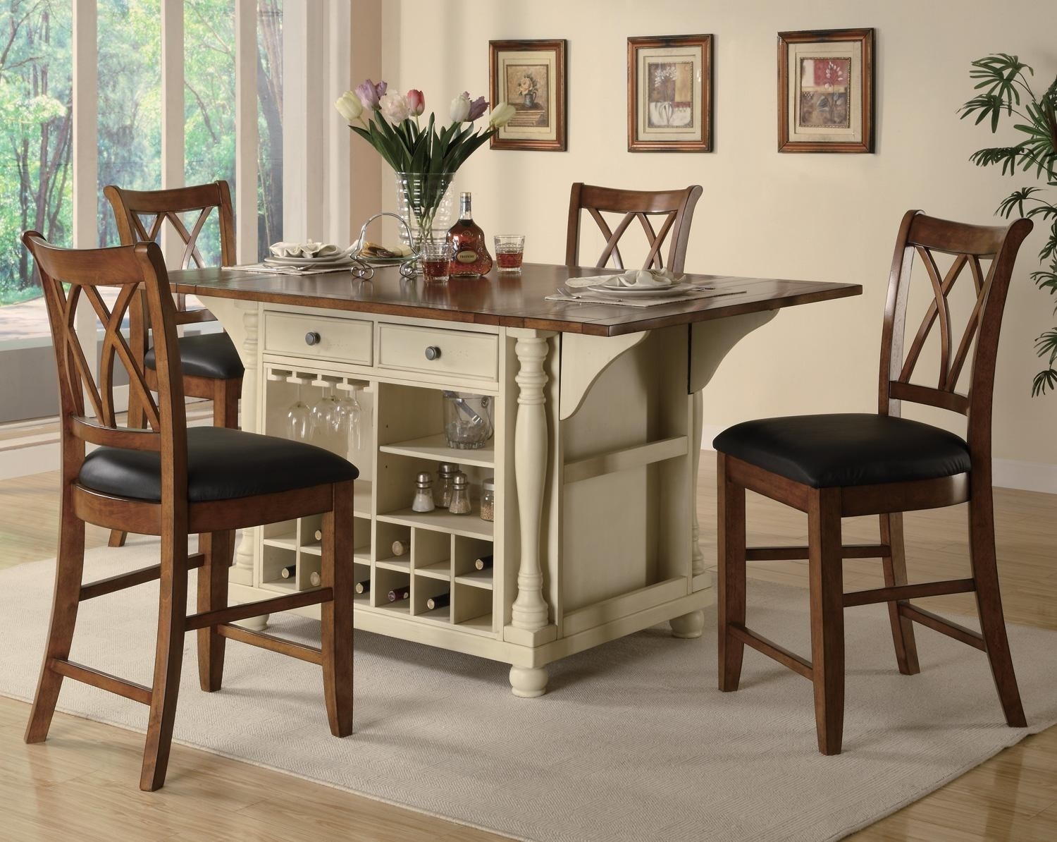 tall kitchen table with stools