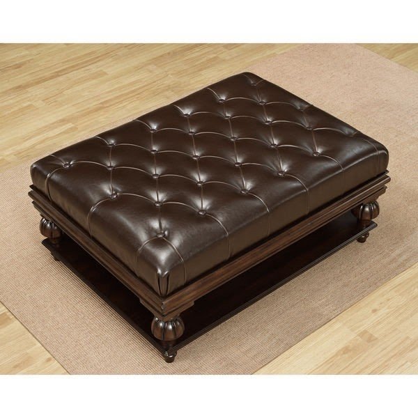 leather ottoman coffee table