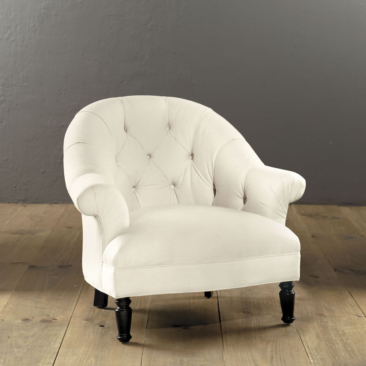 Small tufted shop chair