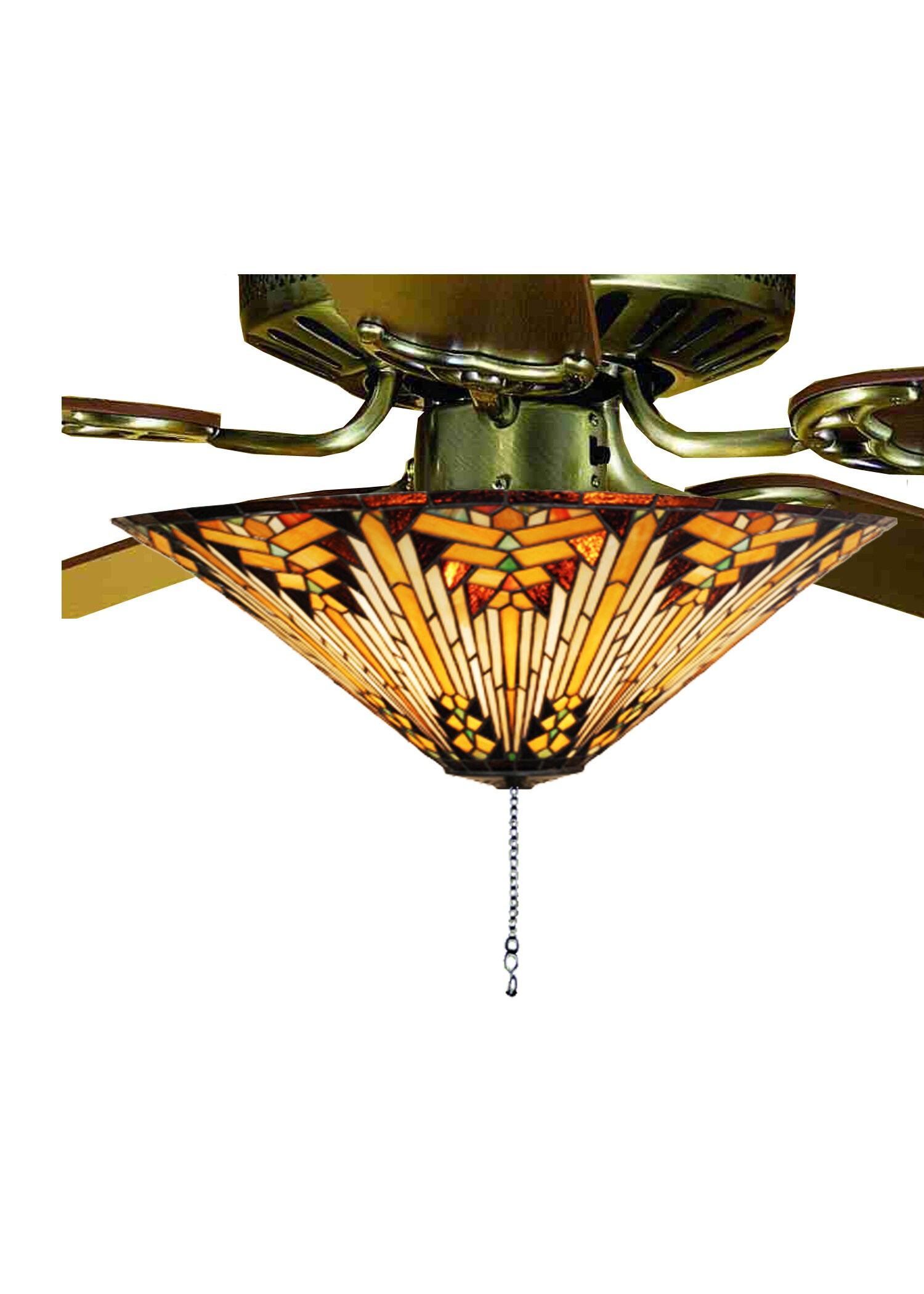 Stained glass ceiling fan shades 3