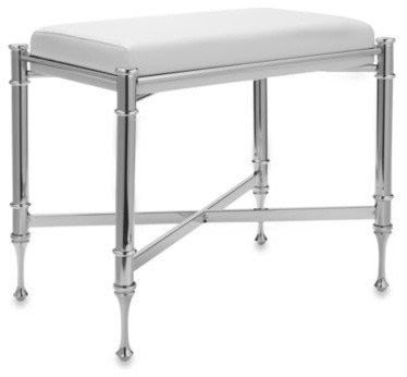 Taymor chrome vanity stool contemporary bathroom stools