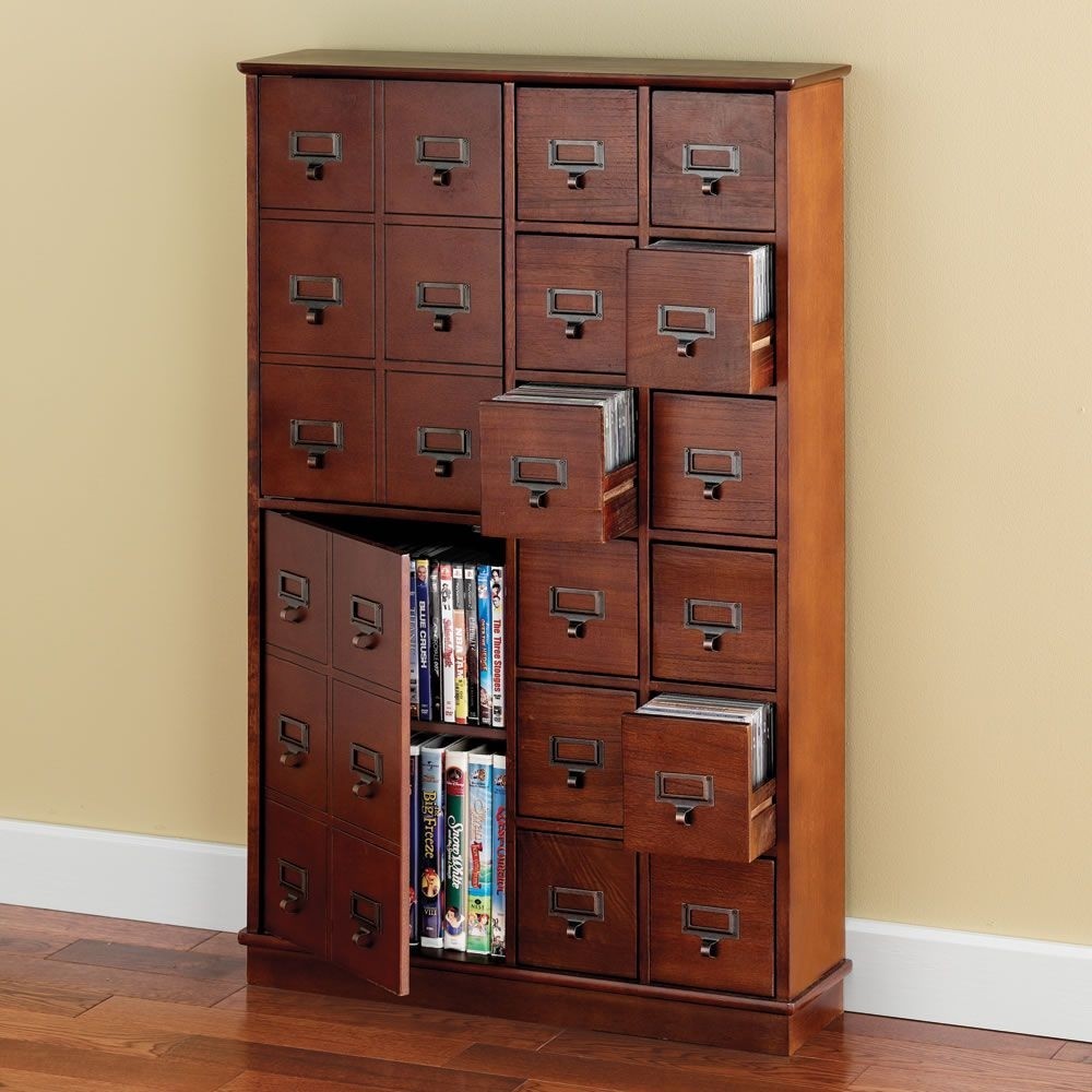 Wood storage cabinet with drawers 1