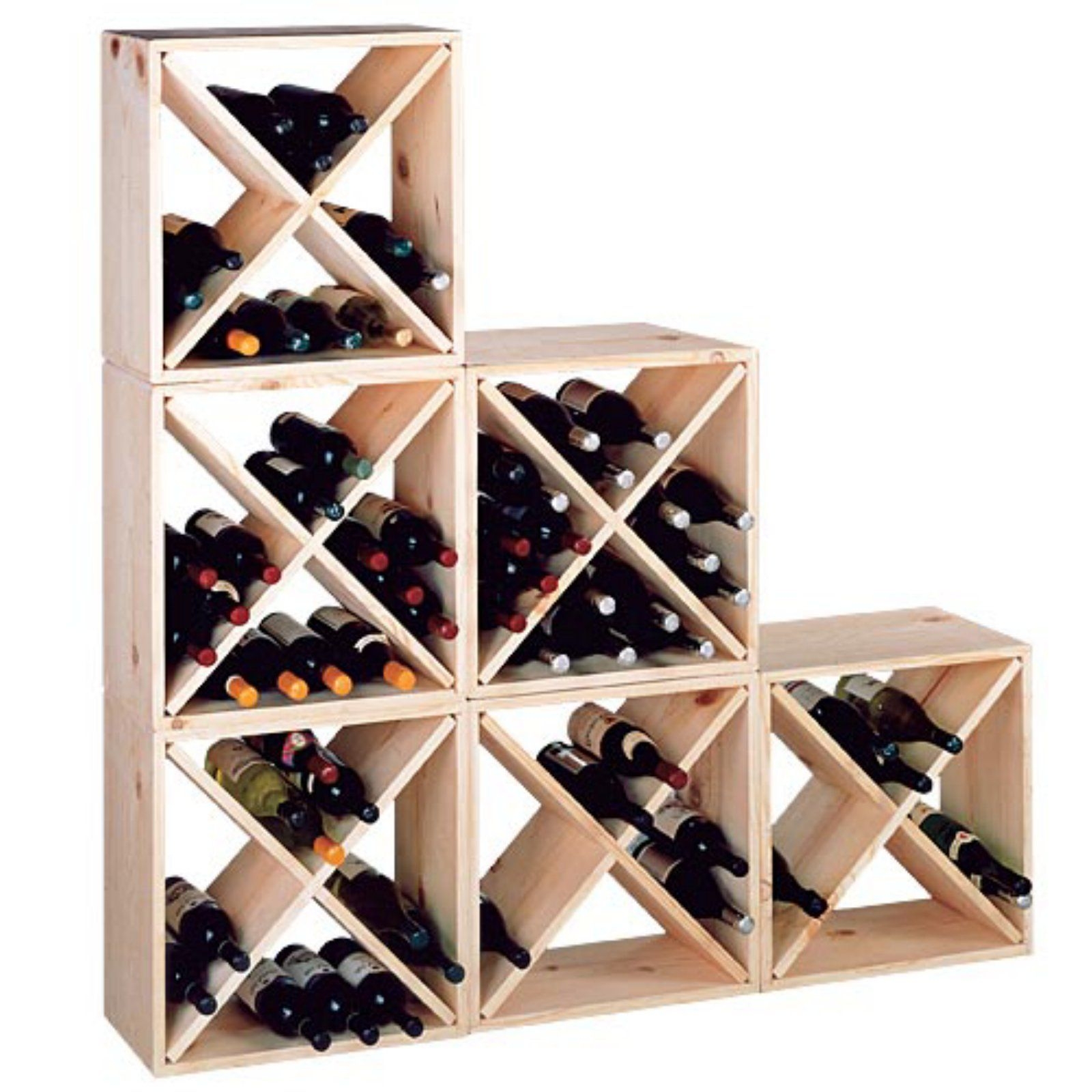 24 bottle pine wine storage cube wine accessories at hayneedle