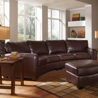 Curved Leather Sectional Sofas - Foter