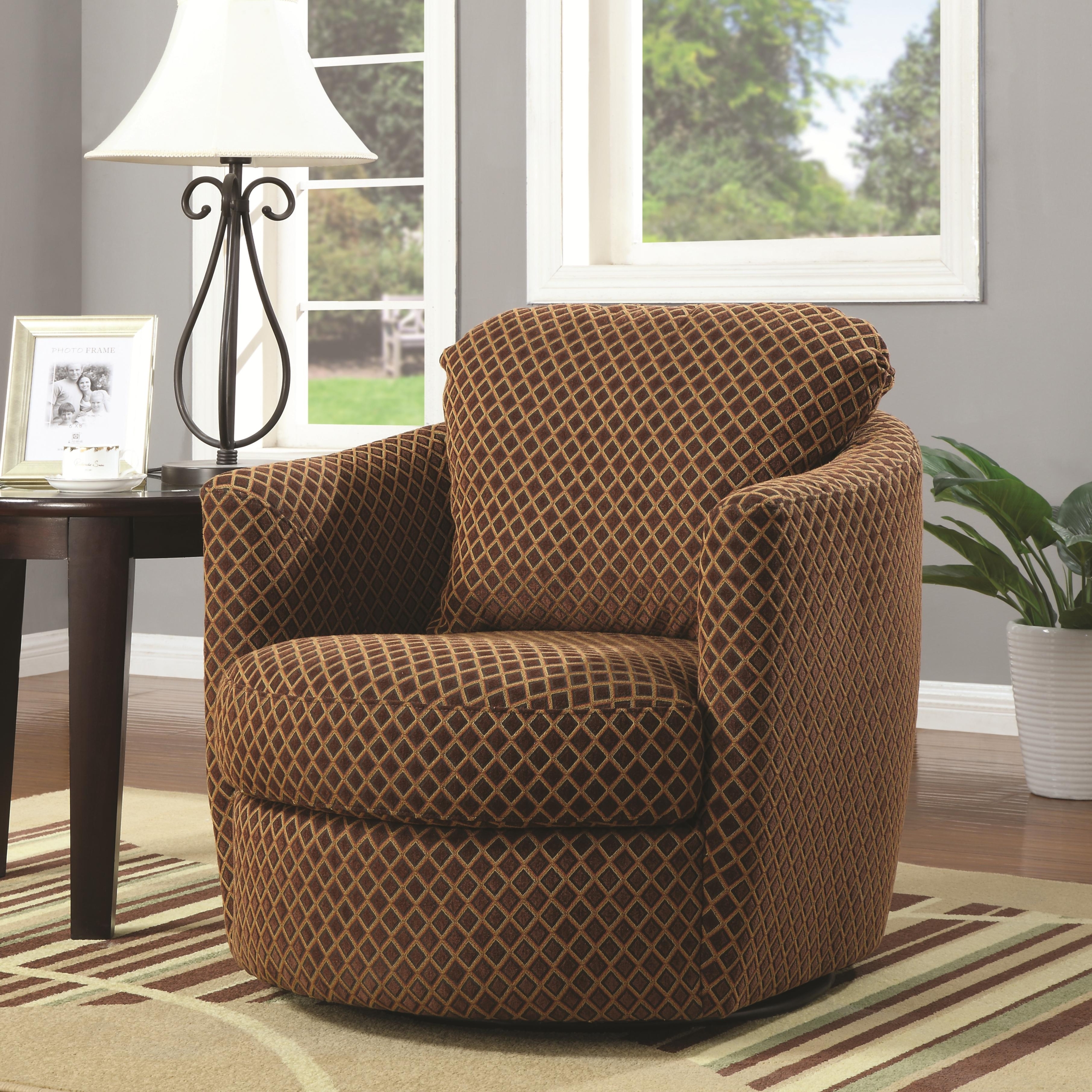 Coaster furniture 900405 swivel upholstered chair with diamond print