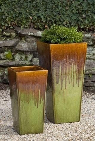 Cylinder planters patrizo tall square ceramic planter