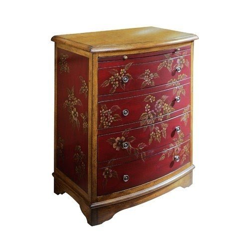 Furniture artistic expression hand painted 4 drawer accent chest