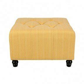 Home duncan large diamond tufted cube ottoman in golden yellow
