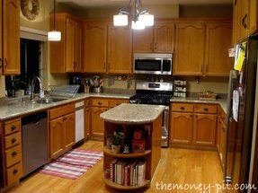 my new kitchen island staining oak cabinets 1