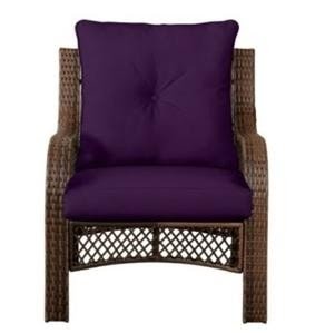 Premium outdoor patio garden wicker deep seat chair cushion set