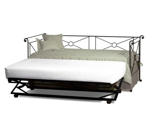 Awesome campaign iron daybed trundle