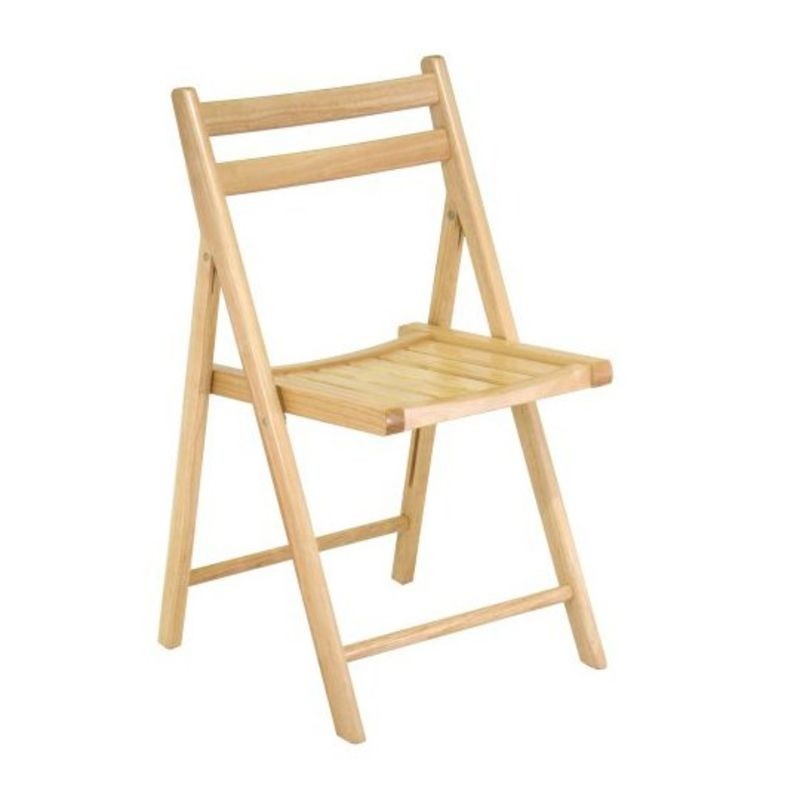 Folding dining chair design natural wood