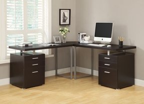 L Shaped Glass Desk With Drawers Ideas On Foter