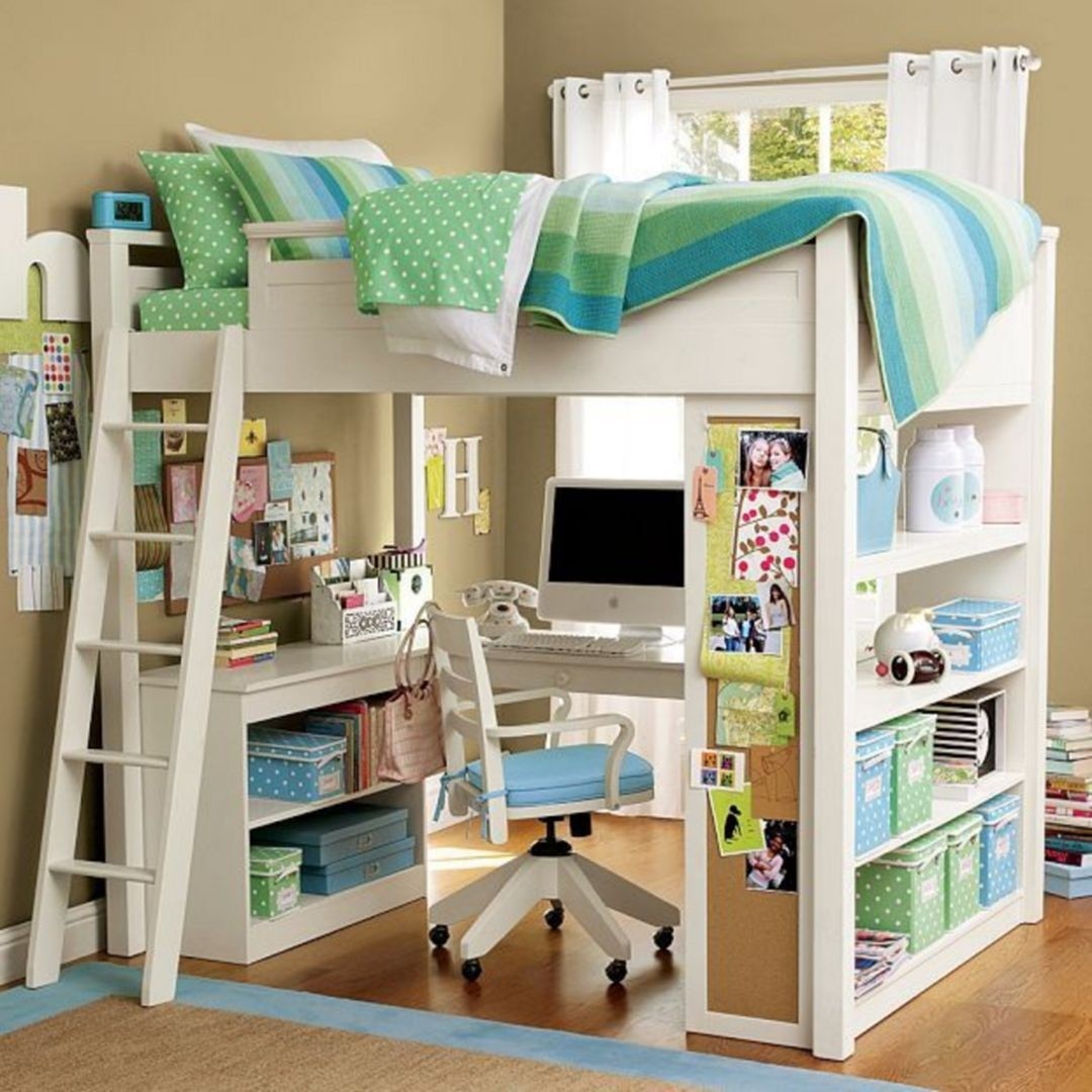 Top Bunk Bed With Desk Underneath Foter