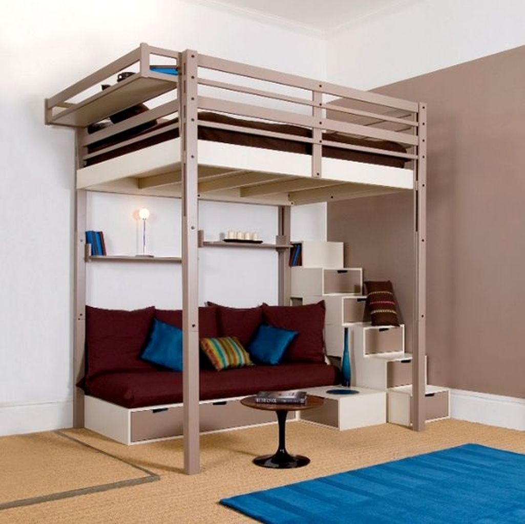 double loft bed with stairs