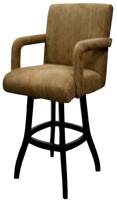 Upholstered arm swivel bar stool 2