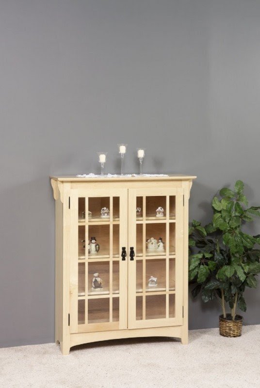Amish double door small mission bookcase