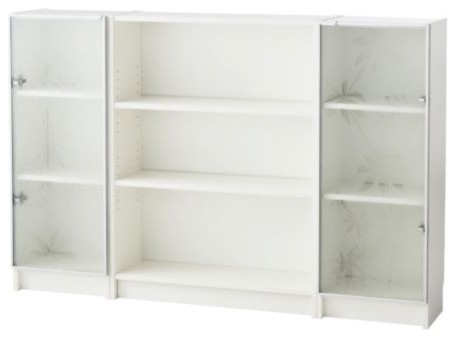 Billy nyckelby bookcase with glass doors modern bookcases