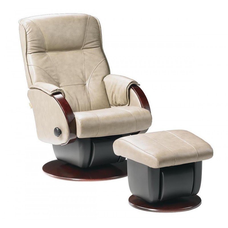 By dutailier monaco leather glider and ottoman with avantglide 214