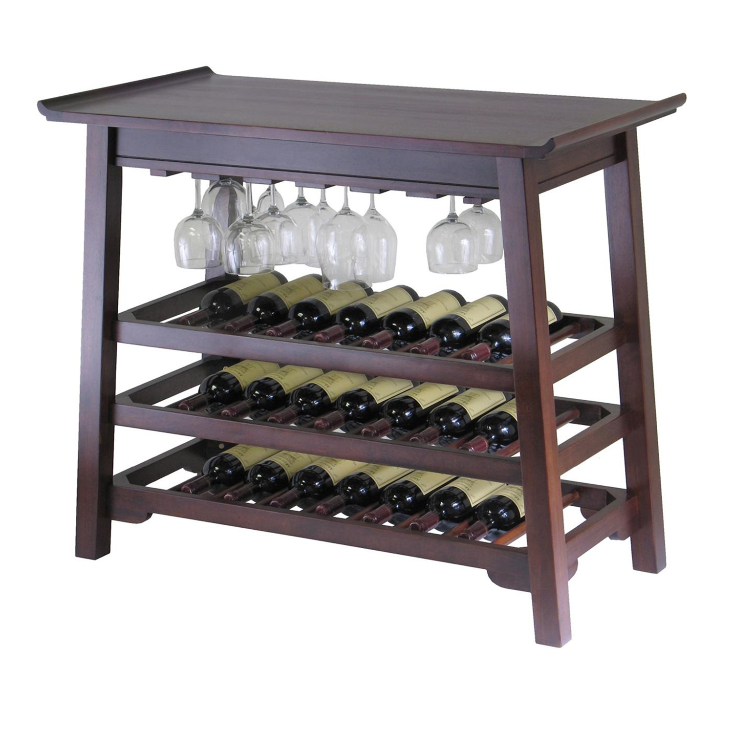 Chinois console wine table with glass rack 94737